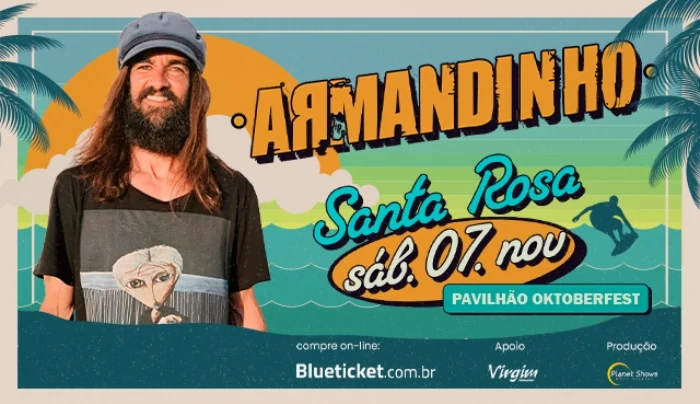 Arte oficial do show Armandinho em Santa Rosa